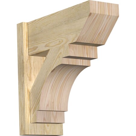 Ekena Millwork Merced Slat Rough Sawn Outlooker, Douglas Fir, 8"W x 20"D x 20"H OUT08X20X20MRC06RDF